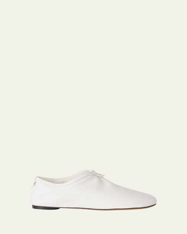 Floaty Cocooning Cashmere-Lined Leather Flats